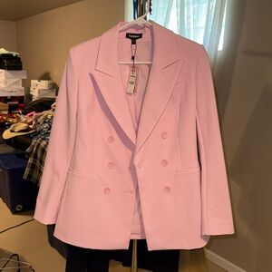 Express pink blazer with shoulder pads